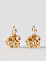 Next Oliver Bonas Gold Tone Mariam Cut Out Flower Charm Wire Hoop Earrings- Buy online at McGrocer