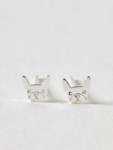 Next Oliver Bonas Silver Tone Lennie Bulldog Stud Earrings- Buy online at McGrocer