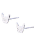 Oliver Bonas silver bulldog stud earrings, UK version