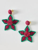 Next Oliver Bonas Pink Martha Woven Flower Drop Earrings- Buy online at McGrocer