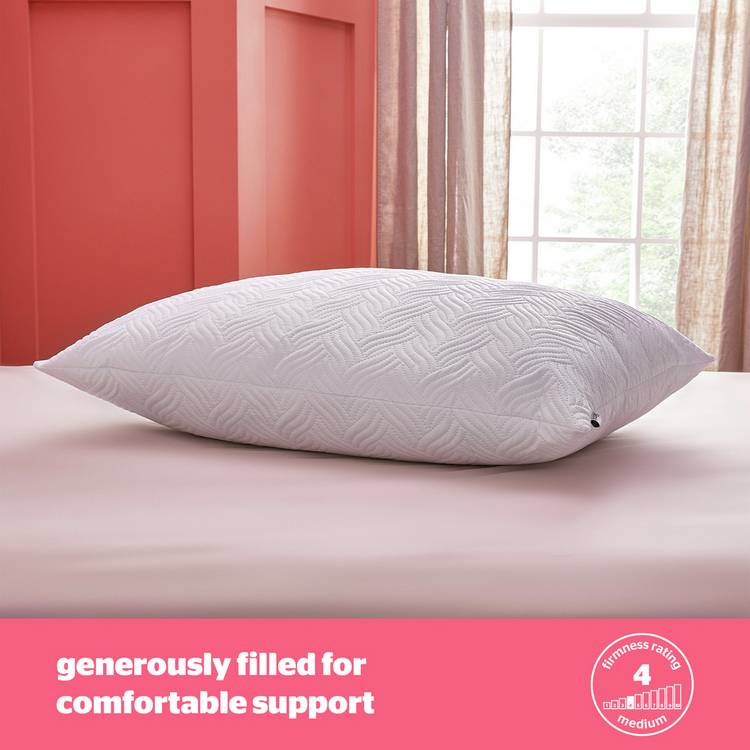 Silentnight hollowfibre pillow medium firm 74x48cm - British product