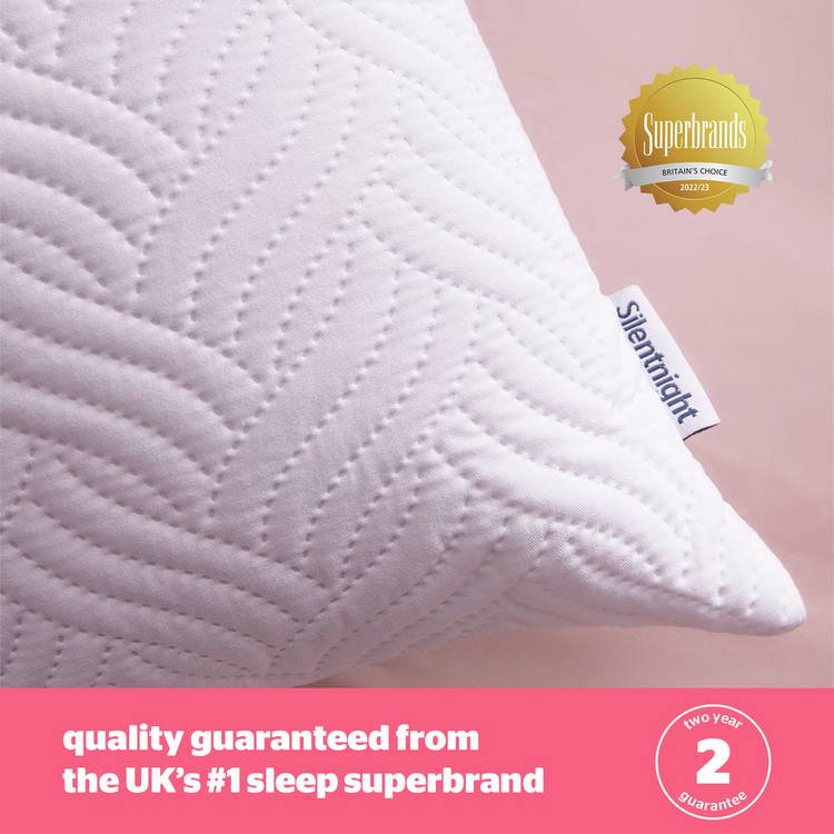 Silentnight hollowfibre pillow medium firm 74x48cm - British product