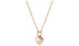 Lipsy rose gold heart charm pendant necklace (British brand)