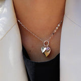 Lipsy rose gold heart charm pendant necklace (British brand)