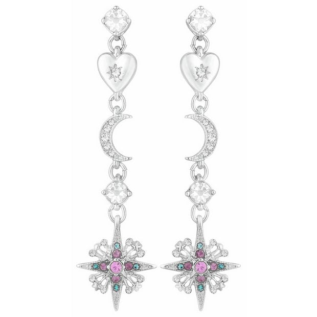 Lipsy crystal celestial drop earrings, imported from the UK