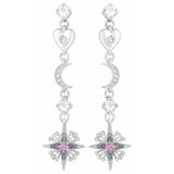 Lipsy crystal celestial drop earrings, imported from the UK