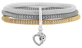 Argos Lipsy Gold and Silver Colour Mesh Chain Charm Bracelet Set of 3- Buy online at McGrocer