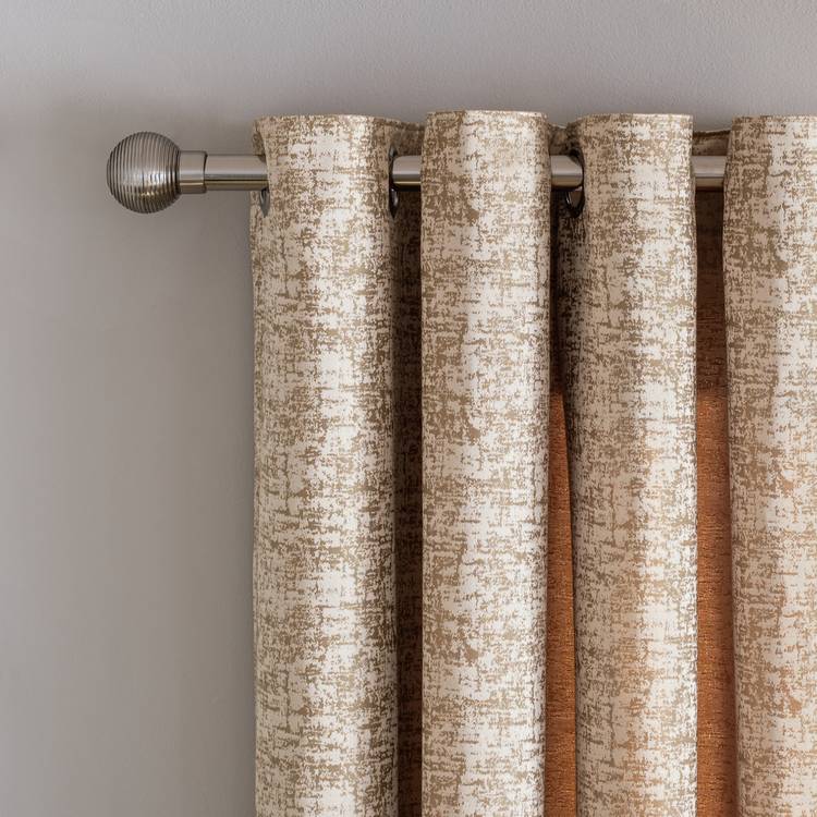 Argos Home Jaquard eyelet curtains cream 117x137cm, UK version