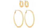 Argos Lipsy Gold Colour Hoop Earrings Set of 2- Buy online at McGrocer