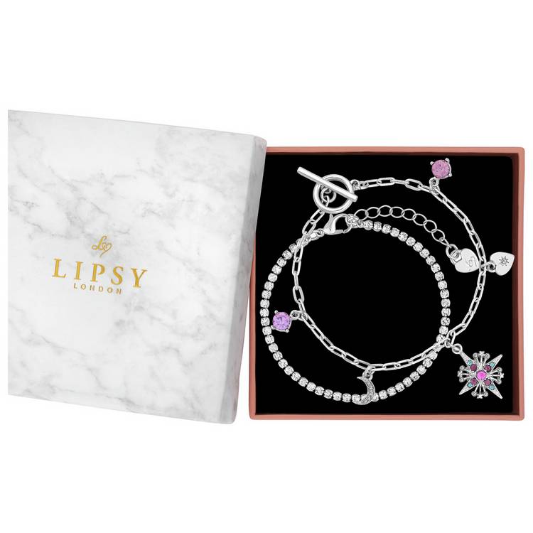 Lipsy celestial charm bracelet set of 2, imported from the UK