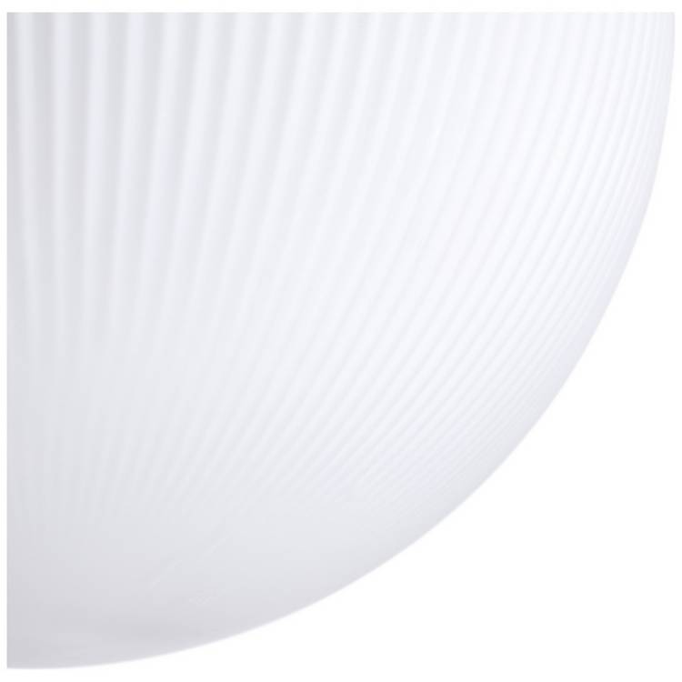 Habitat ribbed opal glass globe ceiling light white - British product
