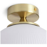 Habitat ribbed opal glass globe ceiling light white - British product