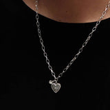 Lipsy crystal heart charm pendant necklace - British product