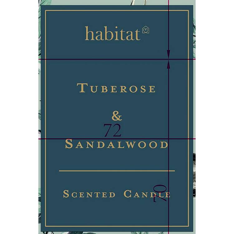 Habitat Tuberose and Sandalwood scented candle - British product