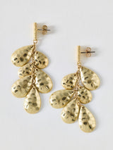 Next Oliver Bonas Gold Ida Hammered Multi Teardrop Drop Stud Earrings- Buy online at McGrocer