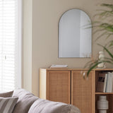 Habitat frameless arch wall mirror 70x50cm, imported from the UK