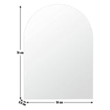 Habitat frameless arch wall mirror 70x50cm, imported from the UK