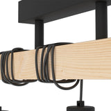 Eglo Townshend 3 light geometric pendant ceiling light, imported from the UK