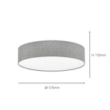 Eglo ceiling light grey 57cm - British product