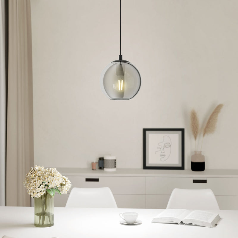 Eglo Ariscani pendant light smoked glass (British brand)