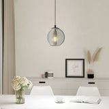 Eglo Ariscani pendant light smoked glass (British brand)
