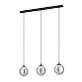 Costco UK Eglo Ariscani 3 Smoked Glass Ball Ceiling Pendant Light- Buy online at McGrocer