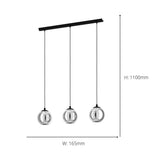 Eglo Ariscani smoked glass pendant light black steel - British product
