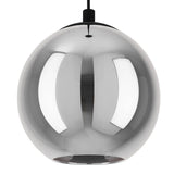 Eglo Ariscani smoked glass pendant light black steel - British product