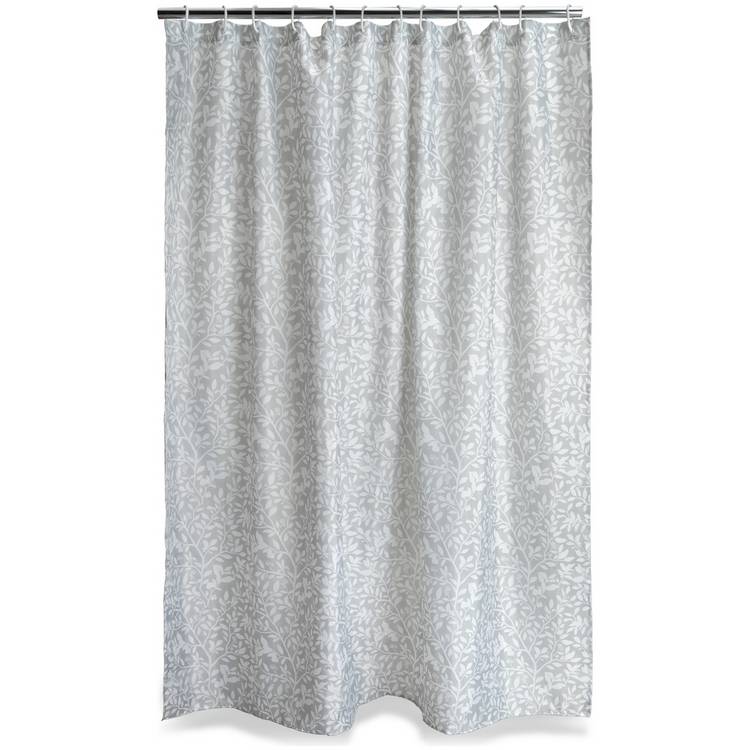 Argos Home floral shower curtain grey 180x180cm - British product