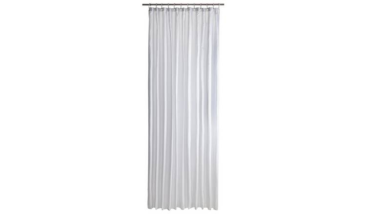 Argos Home anti-bacterial white botanical shower curtain 180x180cm, imported from the UK