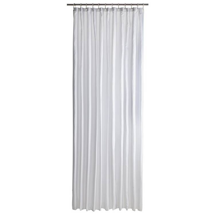 Argos Home anti-bacterial white botanical shower curtain 180x180cm, imported from the UK