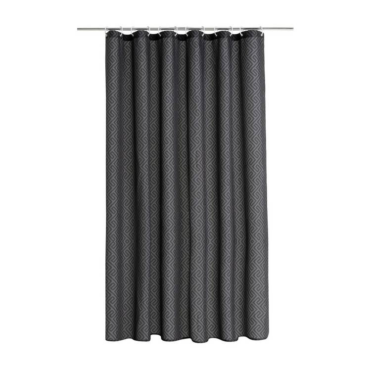 Argos Home weave shower curtain black 180x180cm, UK version