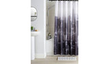 Argos Home photographic NYC shower curtain black and white 180x180cm, UK version