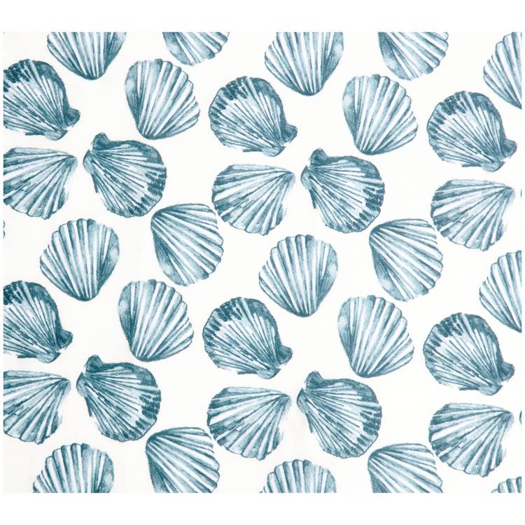 Argos Home blue seashell shower curtain 180x180cm, UK version