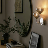 Argos Home Ombre Glass wall light nickel finish, UK version