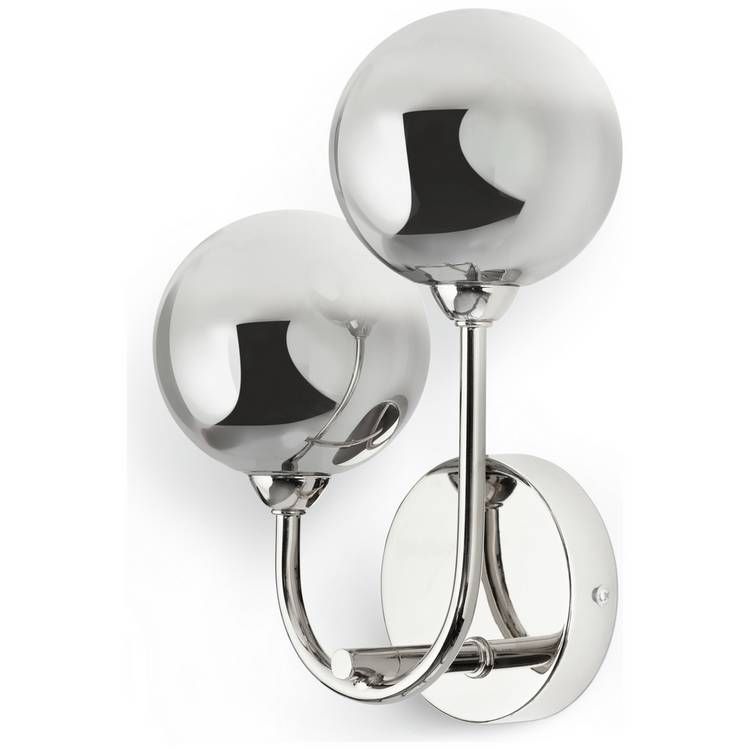 Argos Home Ombre Glass wall light nickel finish, UK version