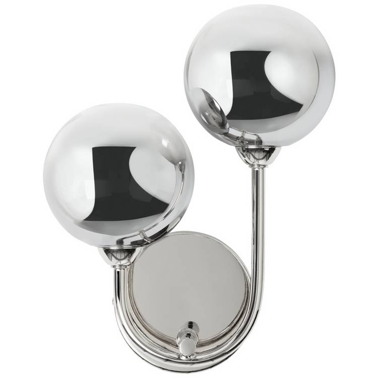 Argos Home Ombre Glass wall light nickel finish, UK version