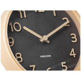 Karlsson Pure Wood analogue clock 18cm black (British brand)