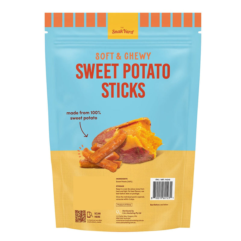 The Snack Yard Soft Chewy Sweet Potato Sticks 6 x 80g