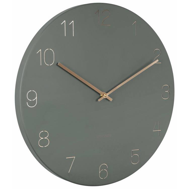 Karlsson Charm Wall Clock in Jungle Green 40cm - British product