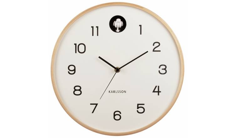 Karlsson cuckoo wall clock birch white 31.5cm - British product
