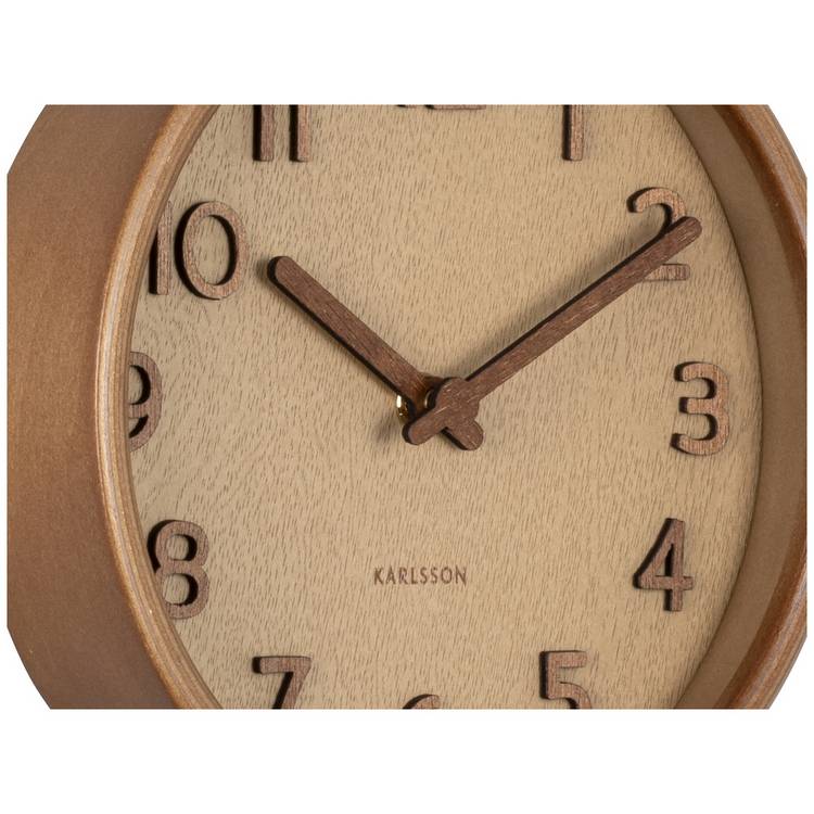 Karlsson analogue wall clock sand brown 22cm, imported from the UK