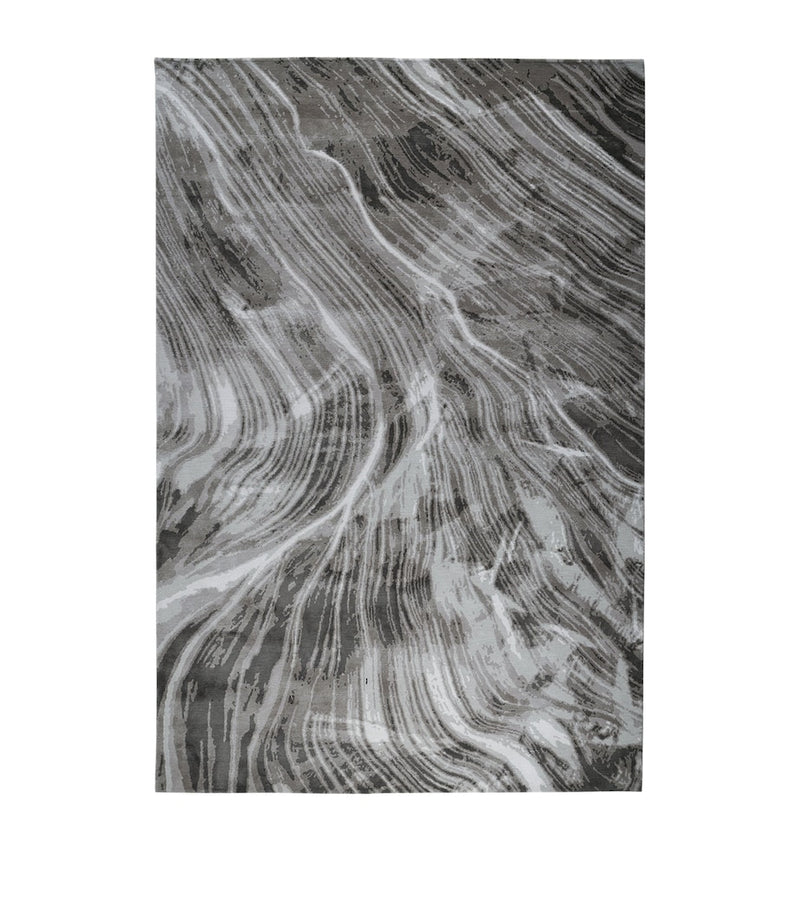 The Rug Company David Rockwell Wool-Silk Falls Graphite Rug 3.05m x 2.44m (British brand)