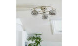 Argos Argos Home Ombre Glass 3 Light Flush Ceiling Light - Nickel (41cm Diameter)- Buy online at McGrocer
