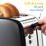 Russell Hobbs stainless steel toaster black 2 slice, imported from the UK