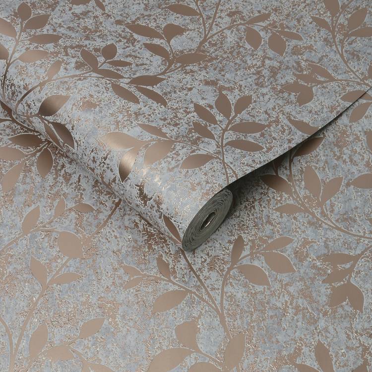 Superfresco Milan wallpaper rose gold W52cm x L10m - British product
