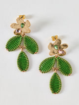 Next Oliver Bonas Erin Green Wrapped Flower Drop Earrings- Buy online at McGrocer