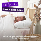 SlumberDown medium support back sleeper pillow 74x48cm - British product
