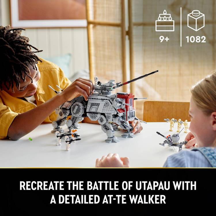 LEGO Star Wars AT-TE Walker building set with droid figures, UK version