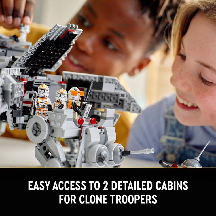 LEGO Star Wars AT-TE Walker building set with droid figures, UK version